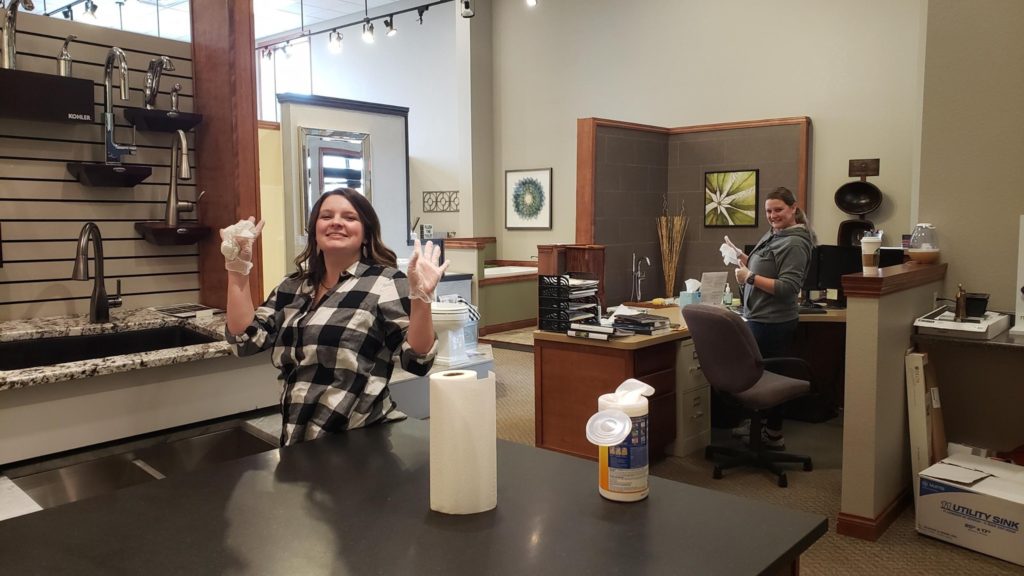 Watters team deep cleaning office