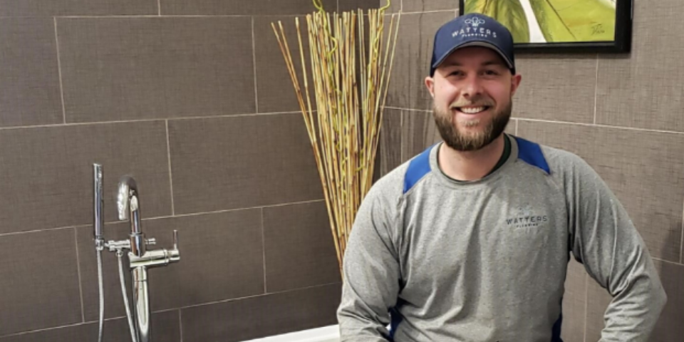 Tyler Bradley, an apprentice at Watters Plumbing, based in Menasha, Wisconsin