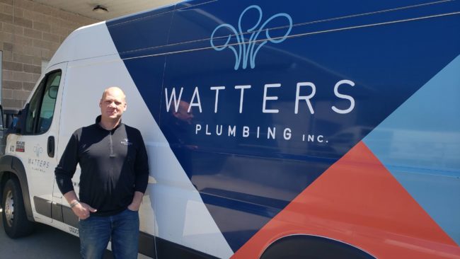 Ryan Johnson, a journeyman plumber at Watters Plumbing in Menasha, WI