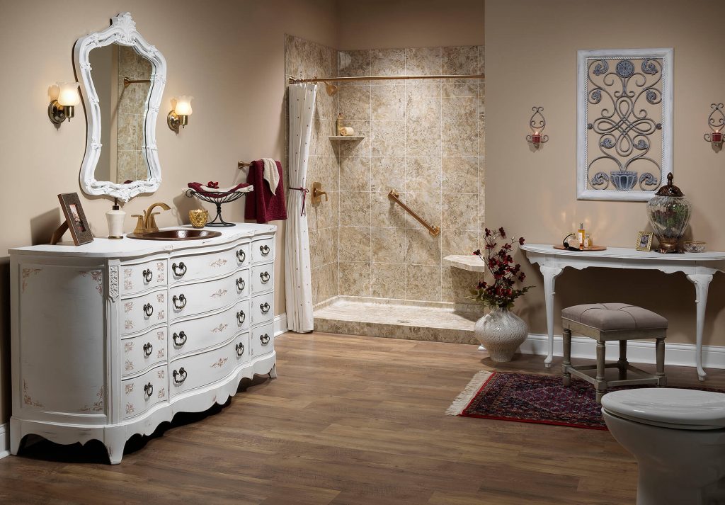 Bathroom with walk-in shower