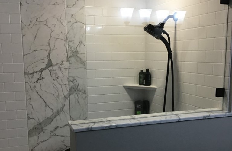shower with universal design done by Watters Plumbing