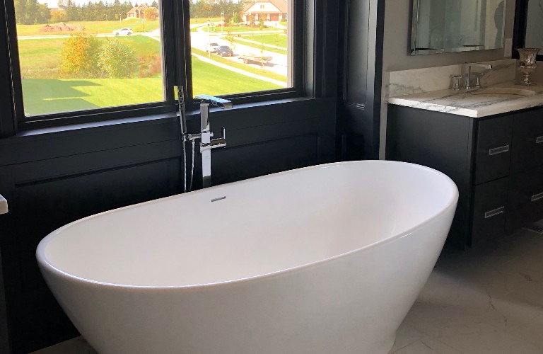 stand along tub installed by Watters Plumbing