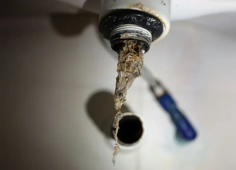 Clogged drain debris